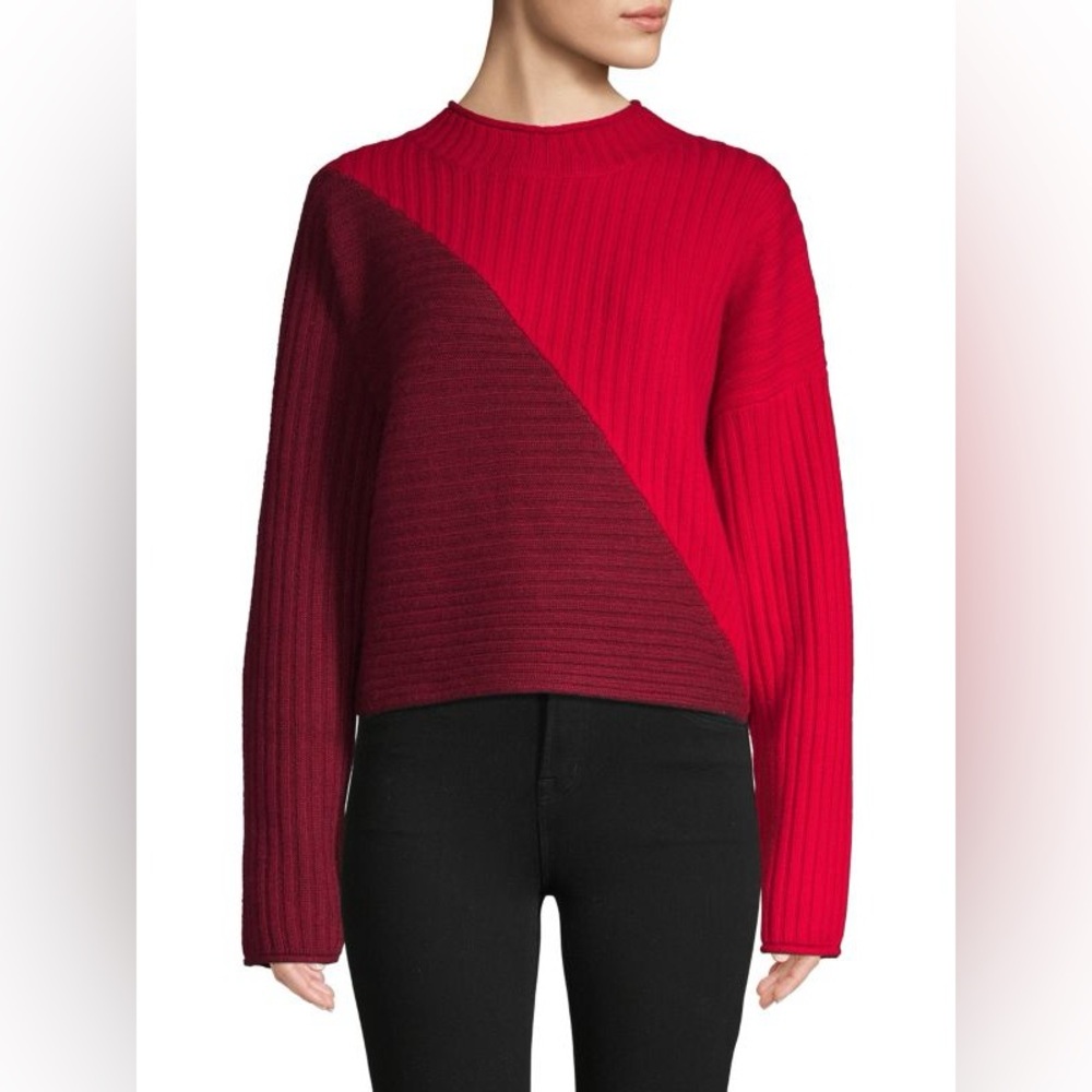 Colorblock Wool & Cashmere-Blend Sweater